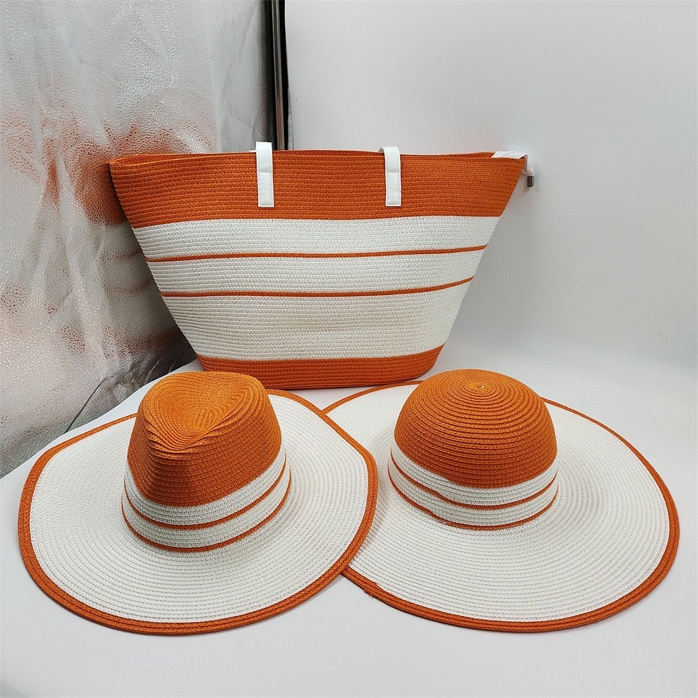 Three piece set basket bag