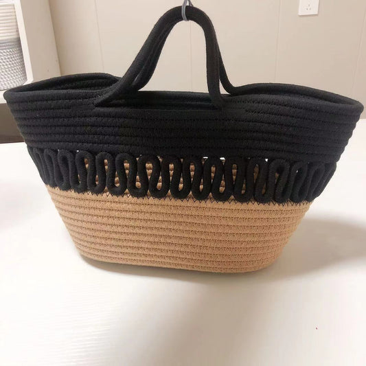 Two color basket bag